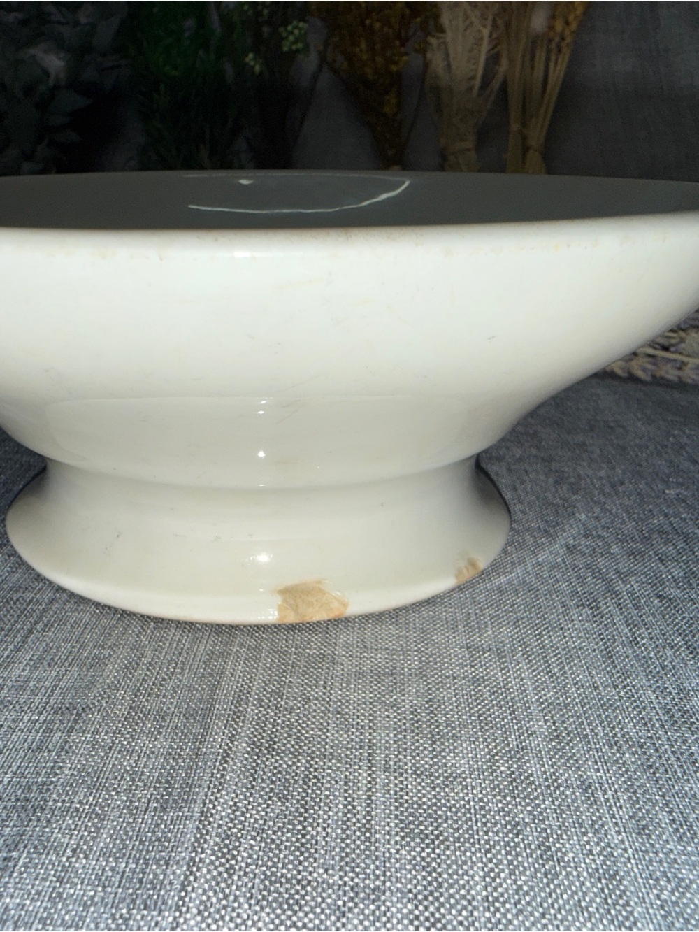 Vintage O.P. Co Syracuse China White Footed Serving Bowl Restaurant - Picture 5 of 9